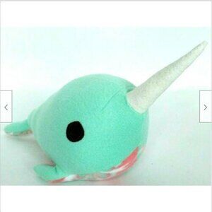 Narwhal Whale Fish Blue Tie Dye Plush 13.5 Inch